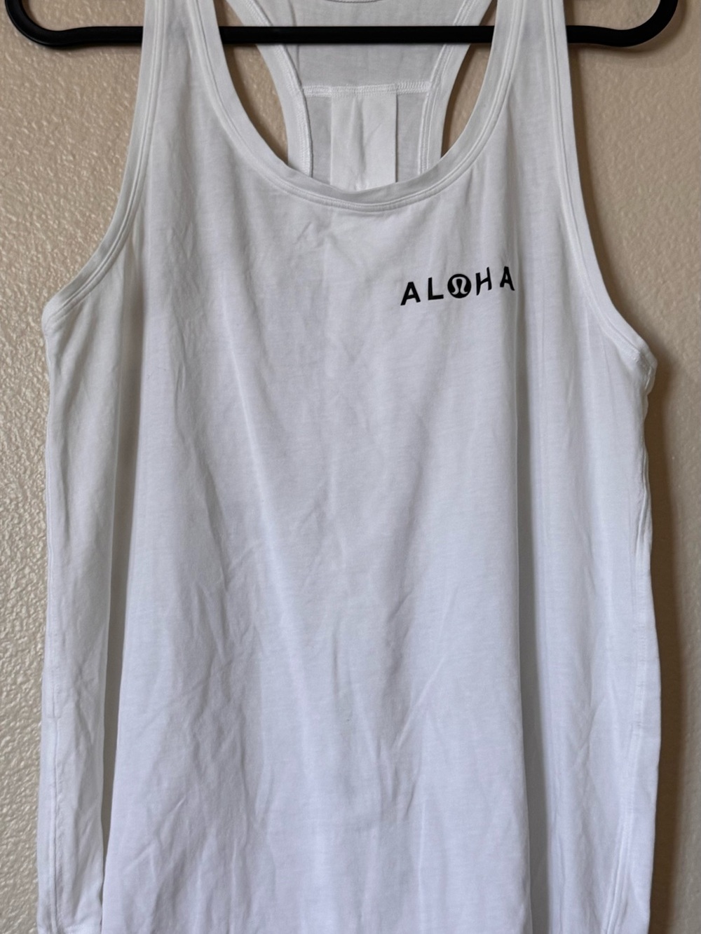 Lululemon RARE Hawaii Aloha Exclusive Gathered Racerback Tank Top White